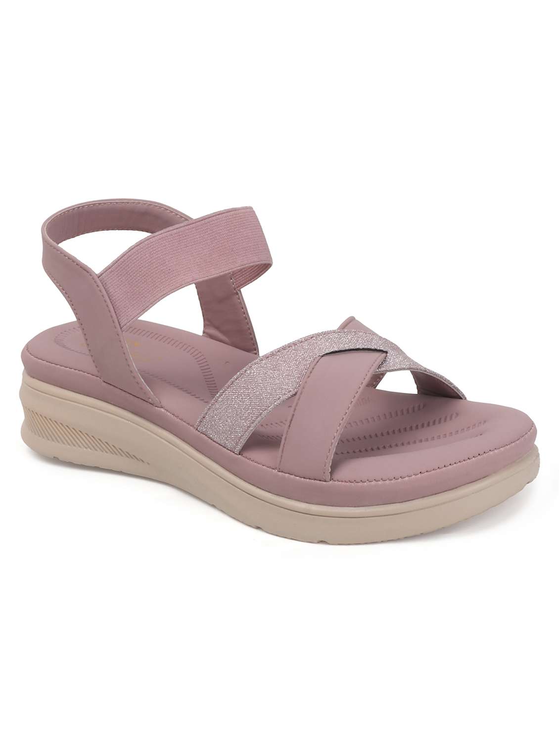 women solid back strap wedge - 22078290 - Standard Image - 2