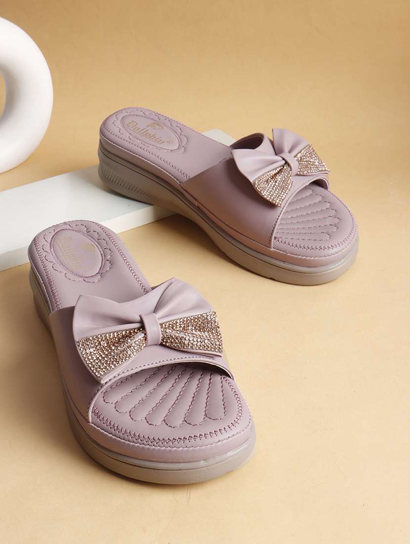 women taupe slip on wedge