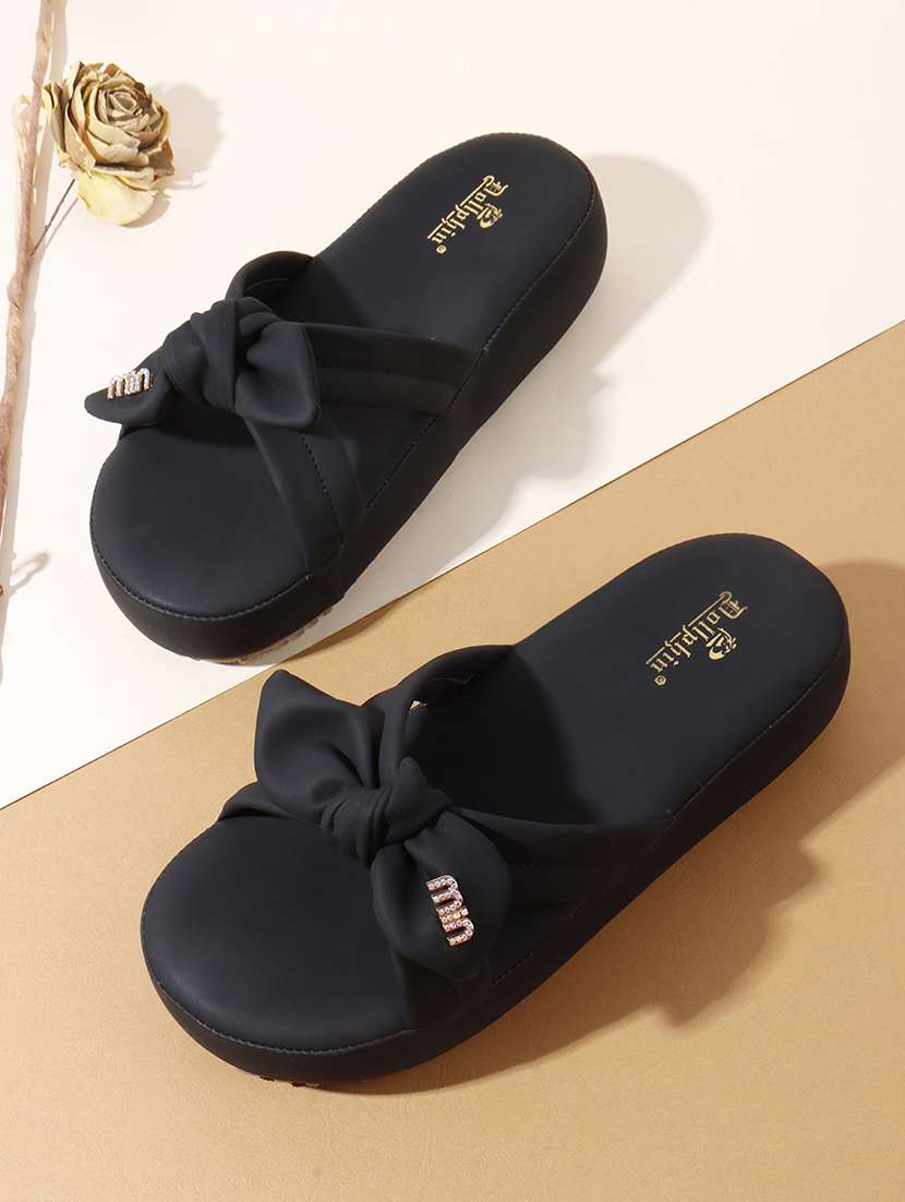 women black slip on wedge - 22078314 -  Zoom Image - 0