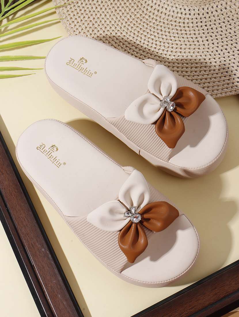 women solid slip on wedges