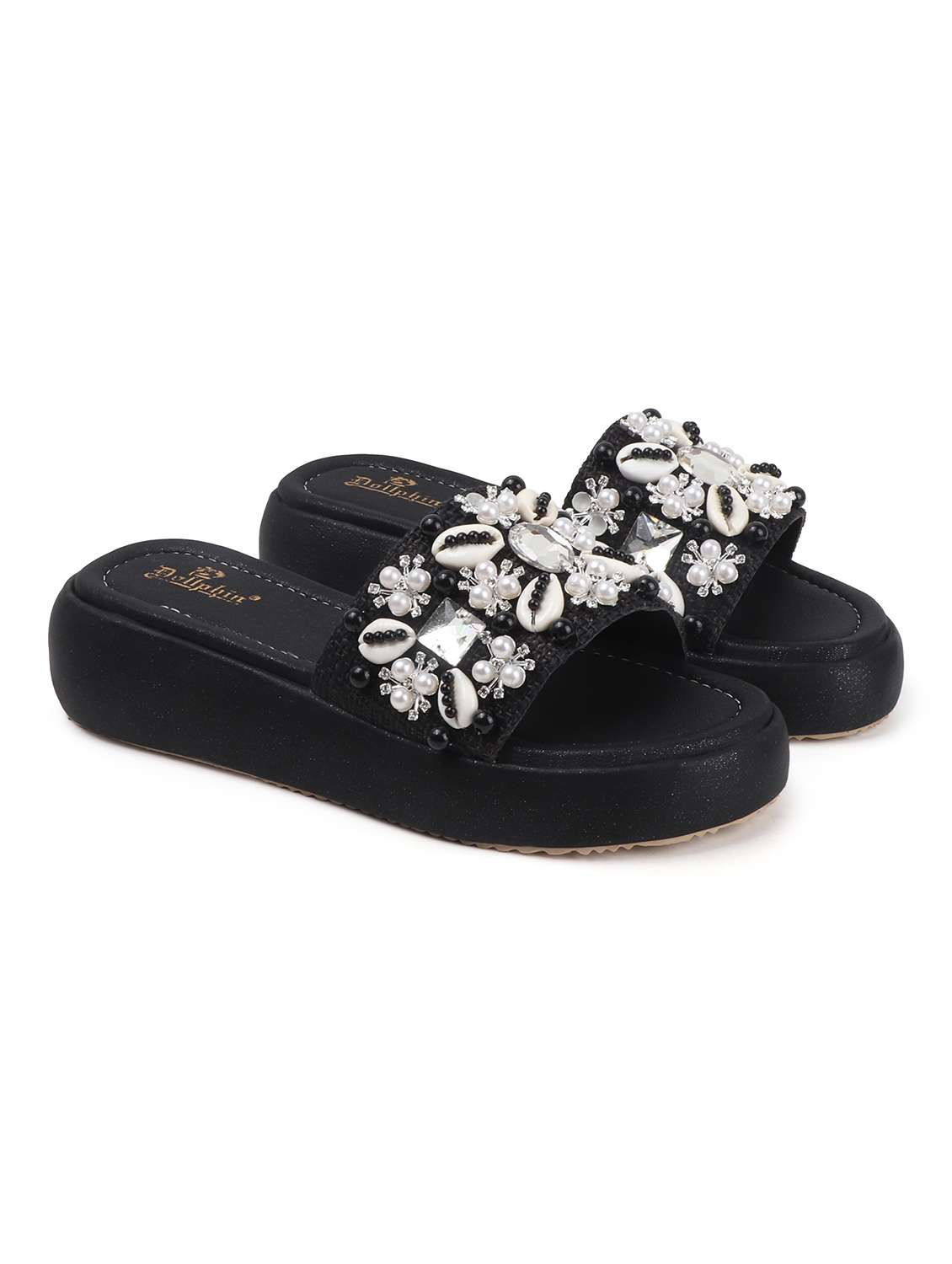 women embellished slip on wedge - 22078347 - Standard Image - 2