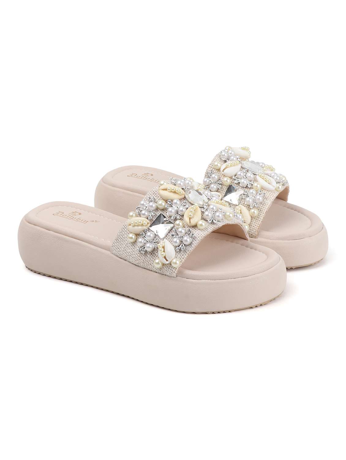 women embellished slip on wedge - 22078348 - Standard Image - 2