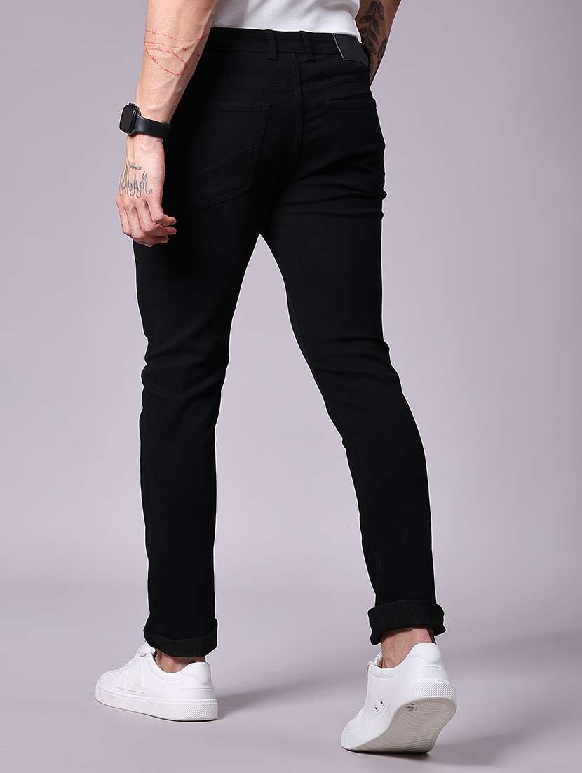 men plain mid rise full length jeans - 22078353 - Standard Image - 2