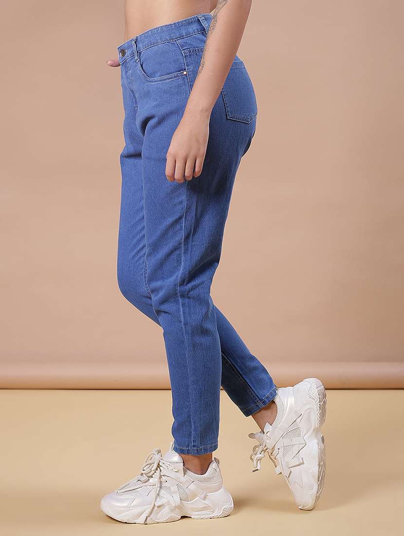 women solid mid rise slim fit jean - 22078354 -  Standard Image - 2