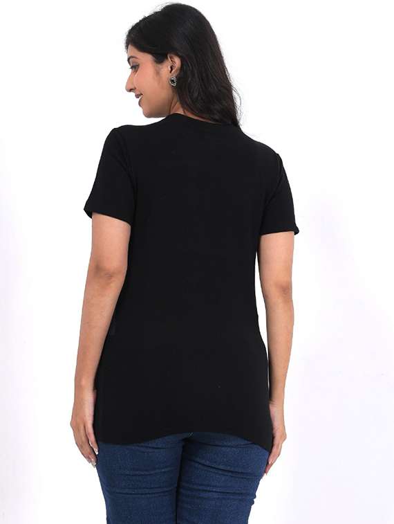 women printed short sleeve regular fit t-shirt - 22078447 - Standard Image - 2