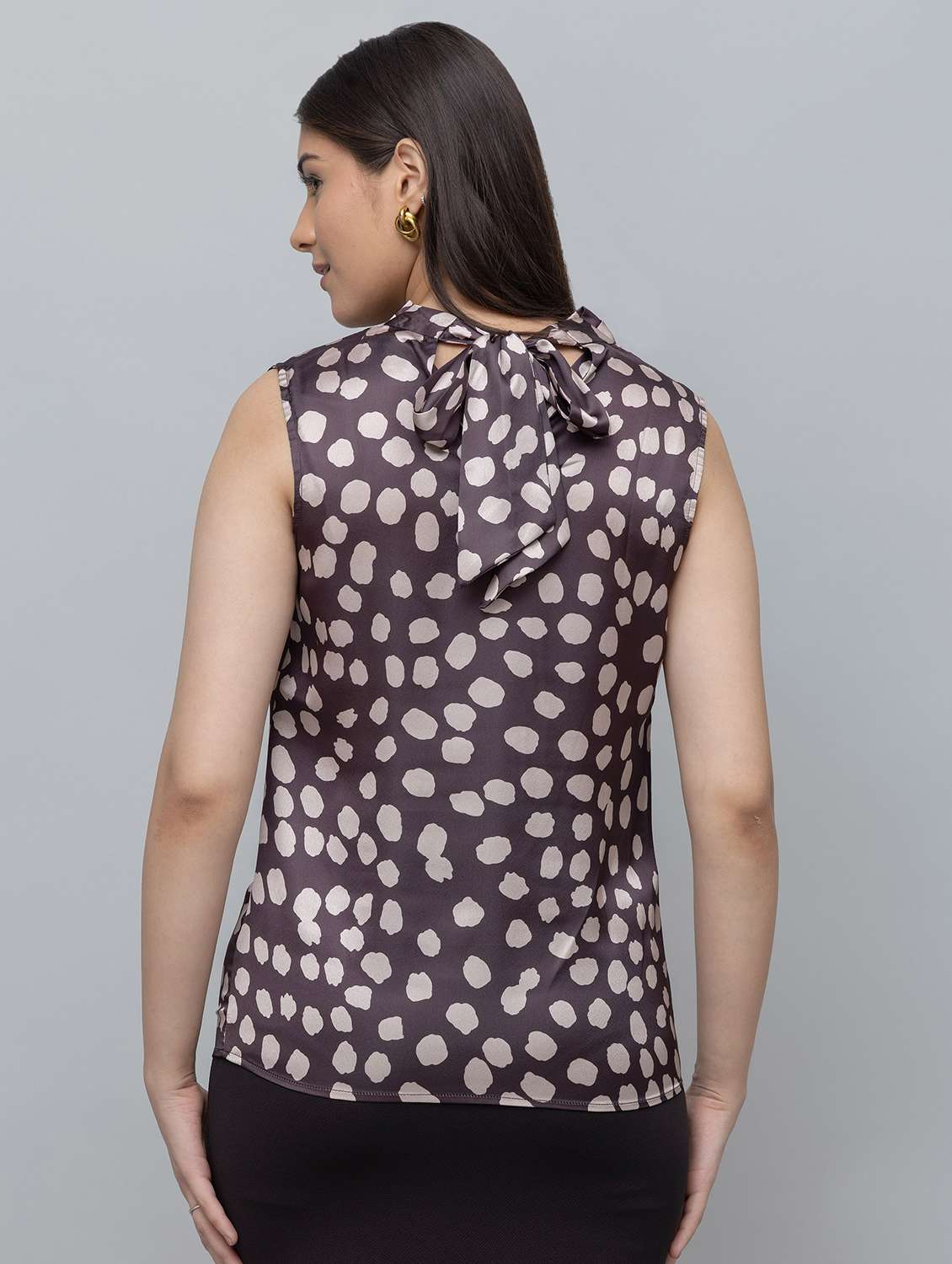 women printed cowl neck sleeveless top - 22078523 - Standard Image - 2