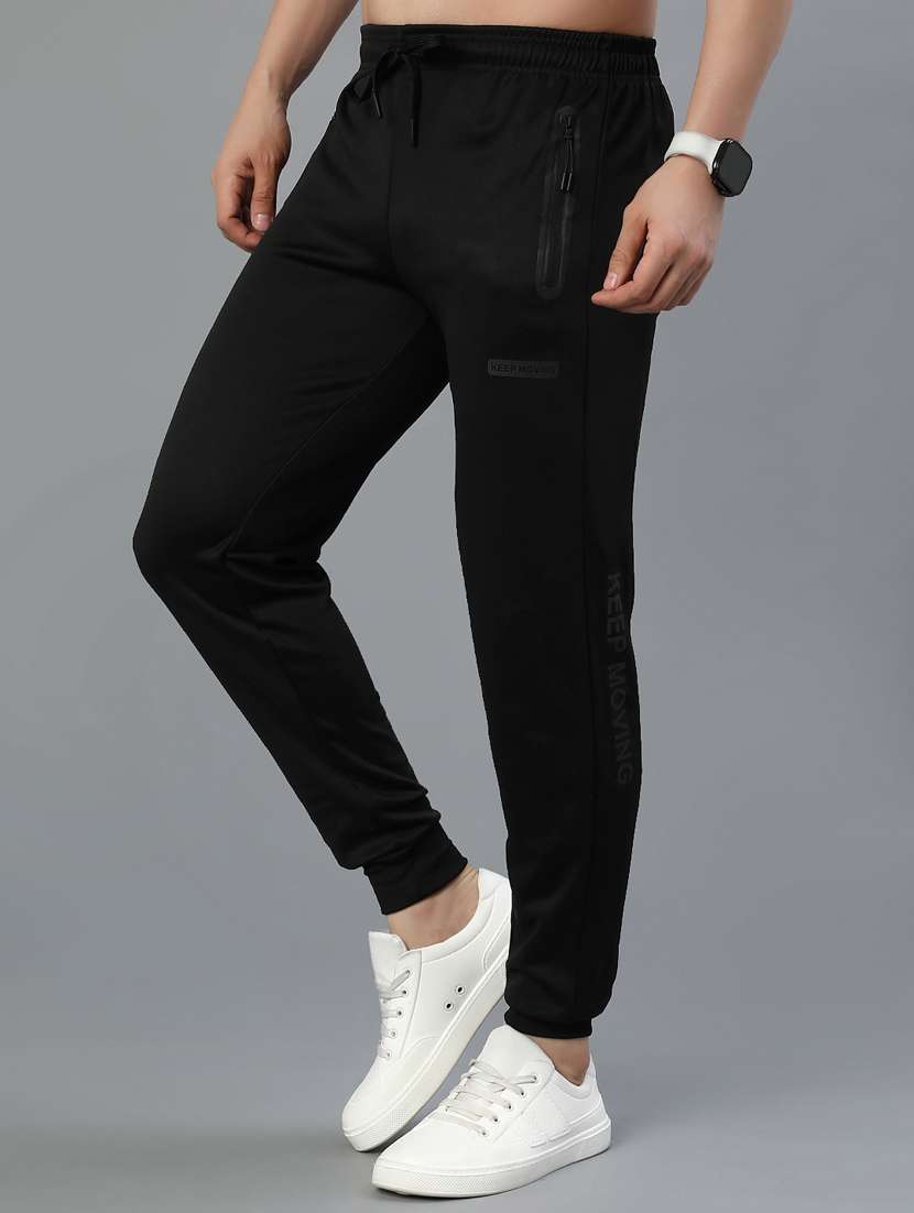 men solid mid rise regular fit jogger - 22078953 -  Standard Image - 2
