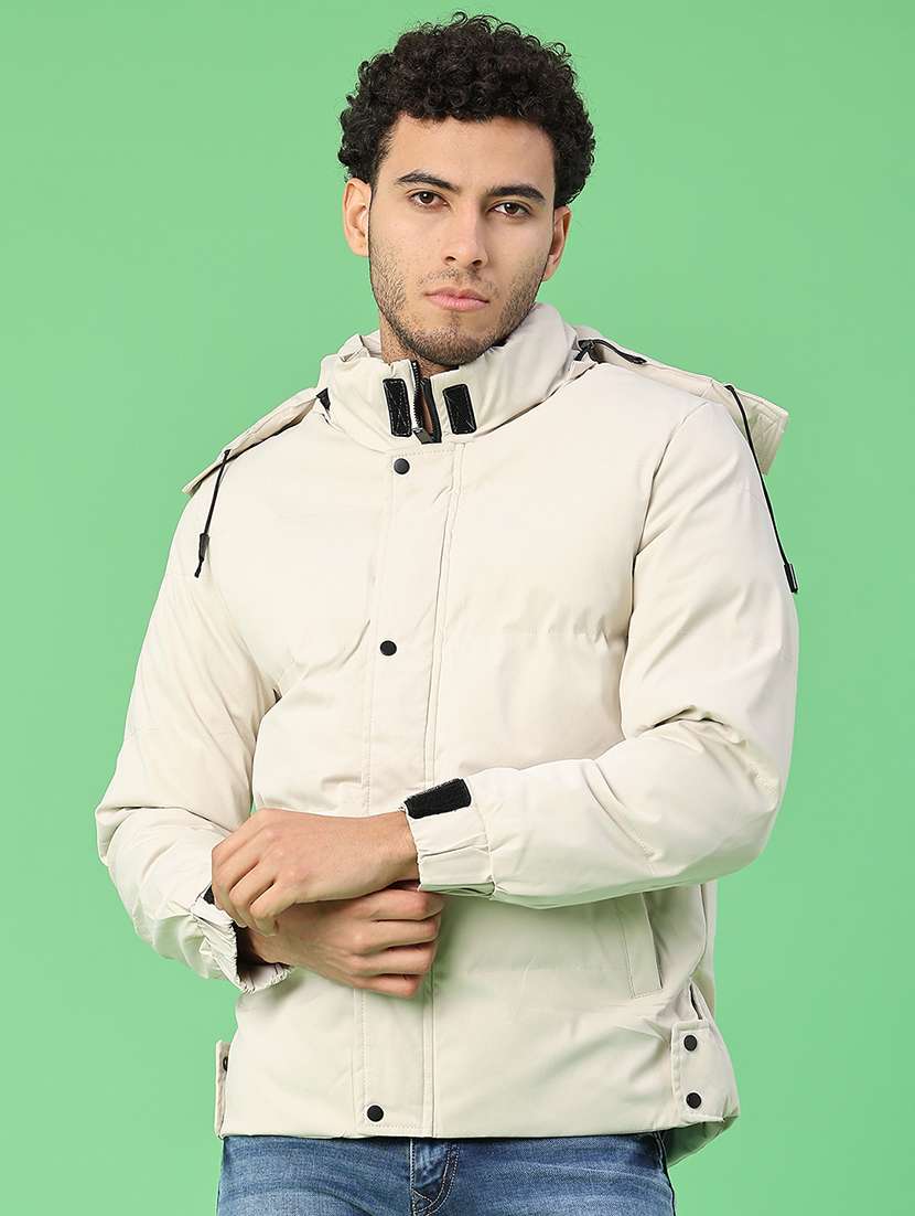 men solid long sleeve bomber jacket