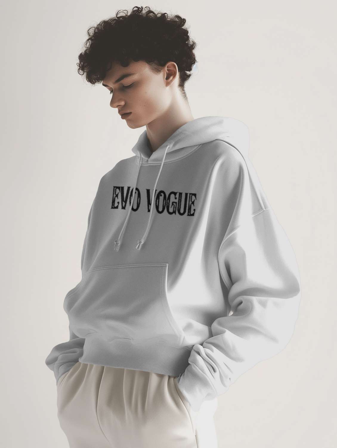 men front & back print long sleeve hooded sweatshirt - 22079121 -  Standard Image - 2