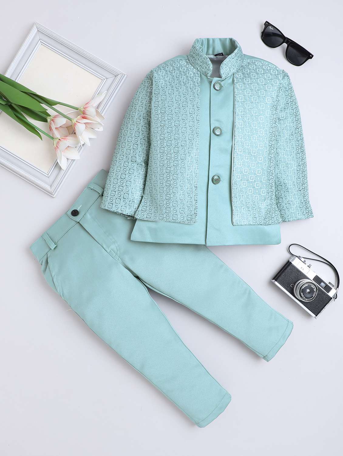 boys self designed sherwani set