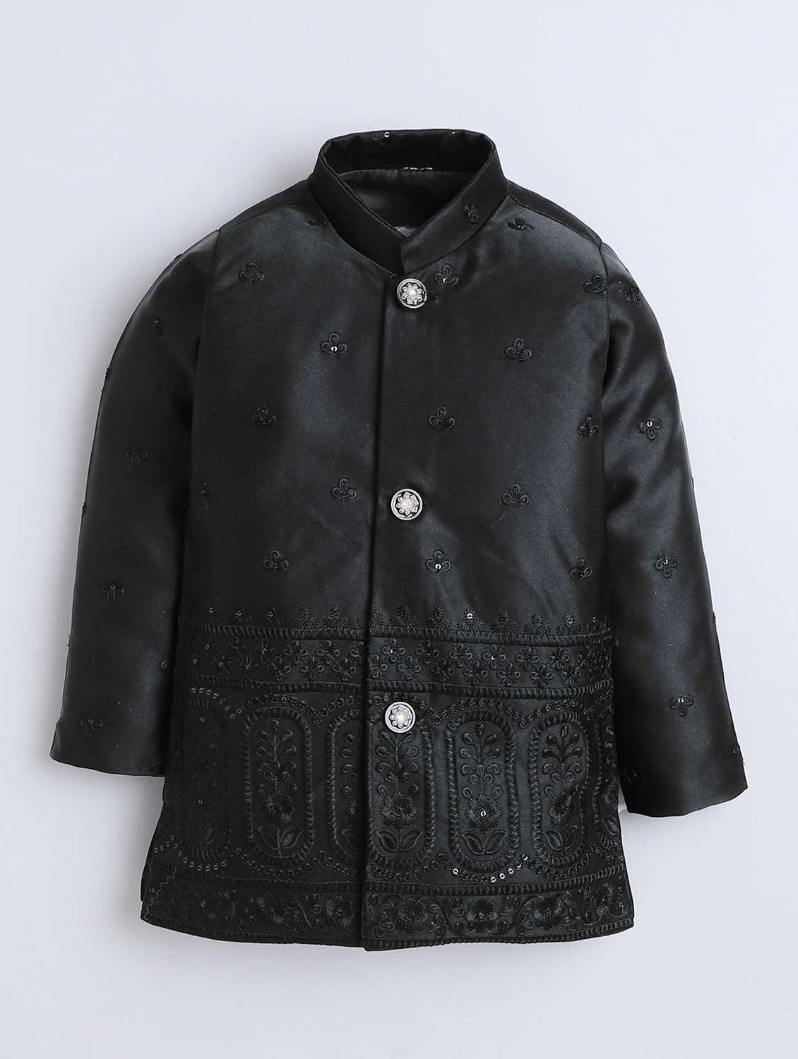 boys embroidered long sleeve sherwani set - 22079213 - Standard Image - 2