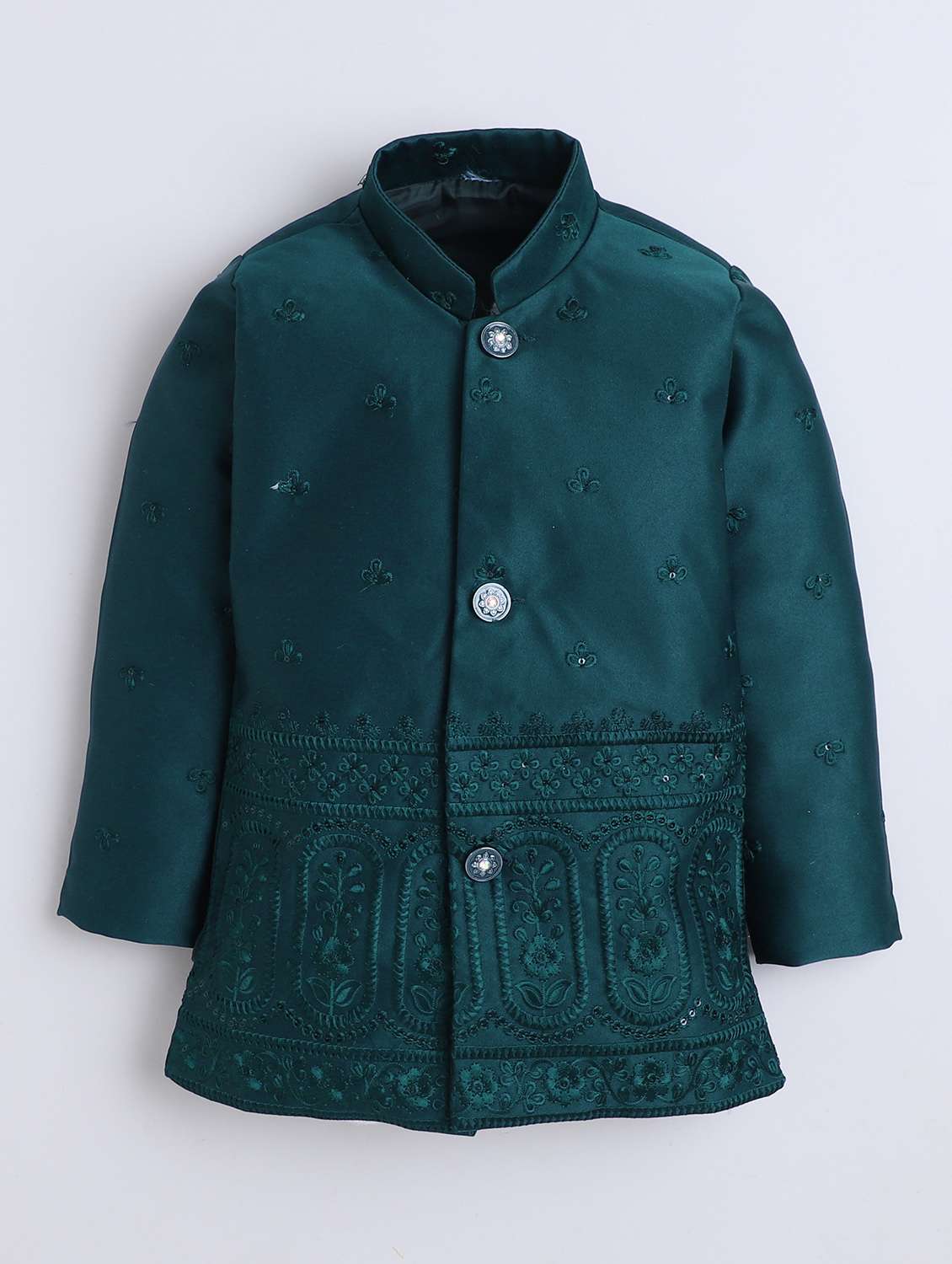 boys embroidered long sleeve sherwani set - 22079214 -  Standard Image - 2