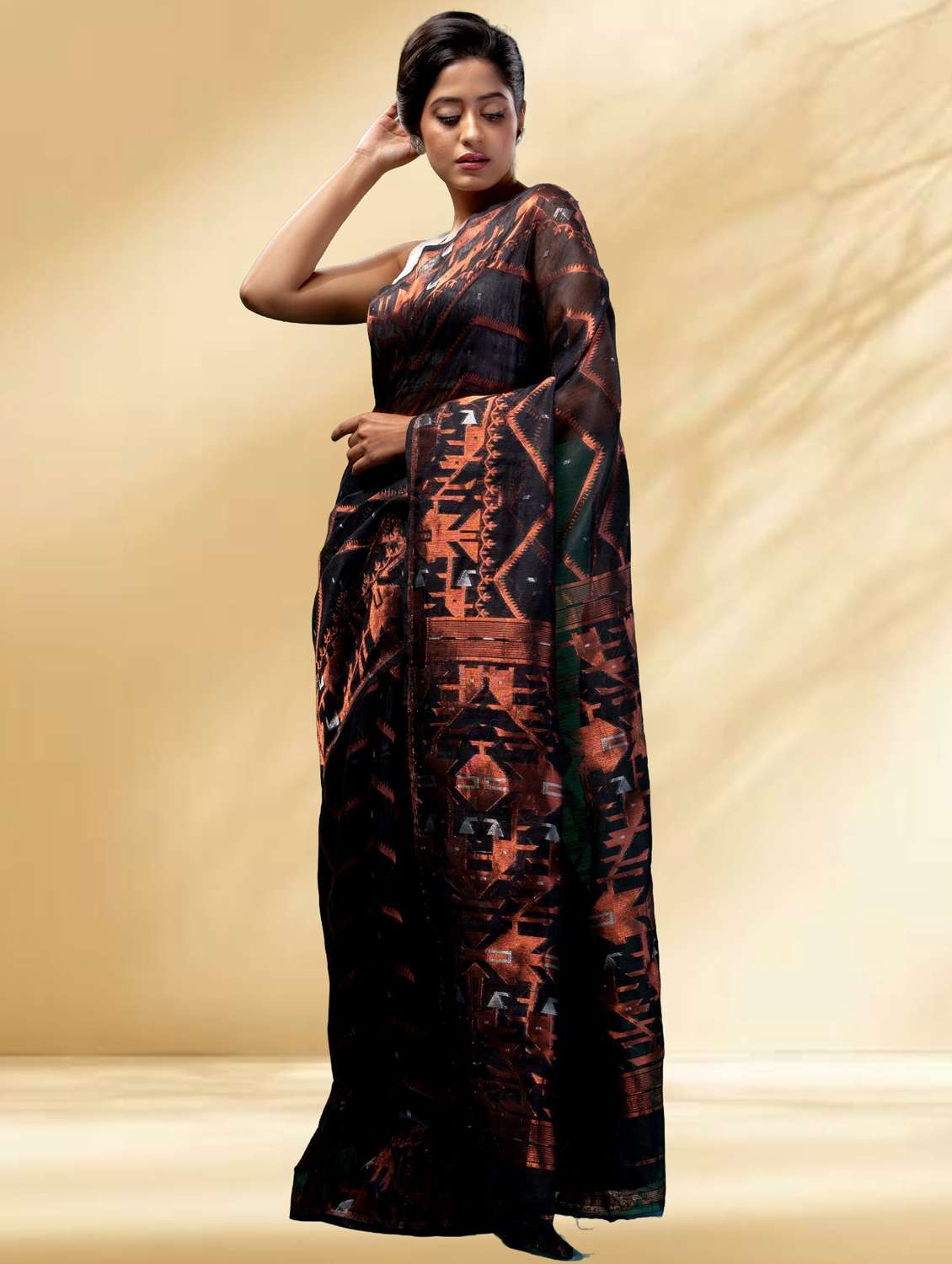 women self design jamdani saree - 22079313 -  Standard Image - 2