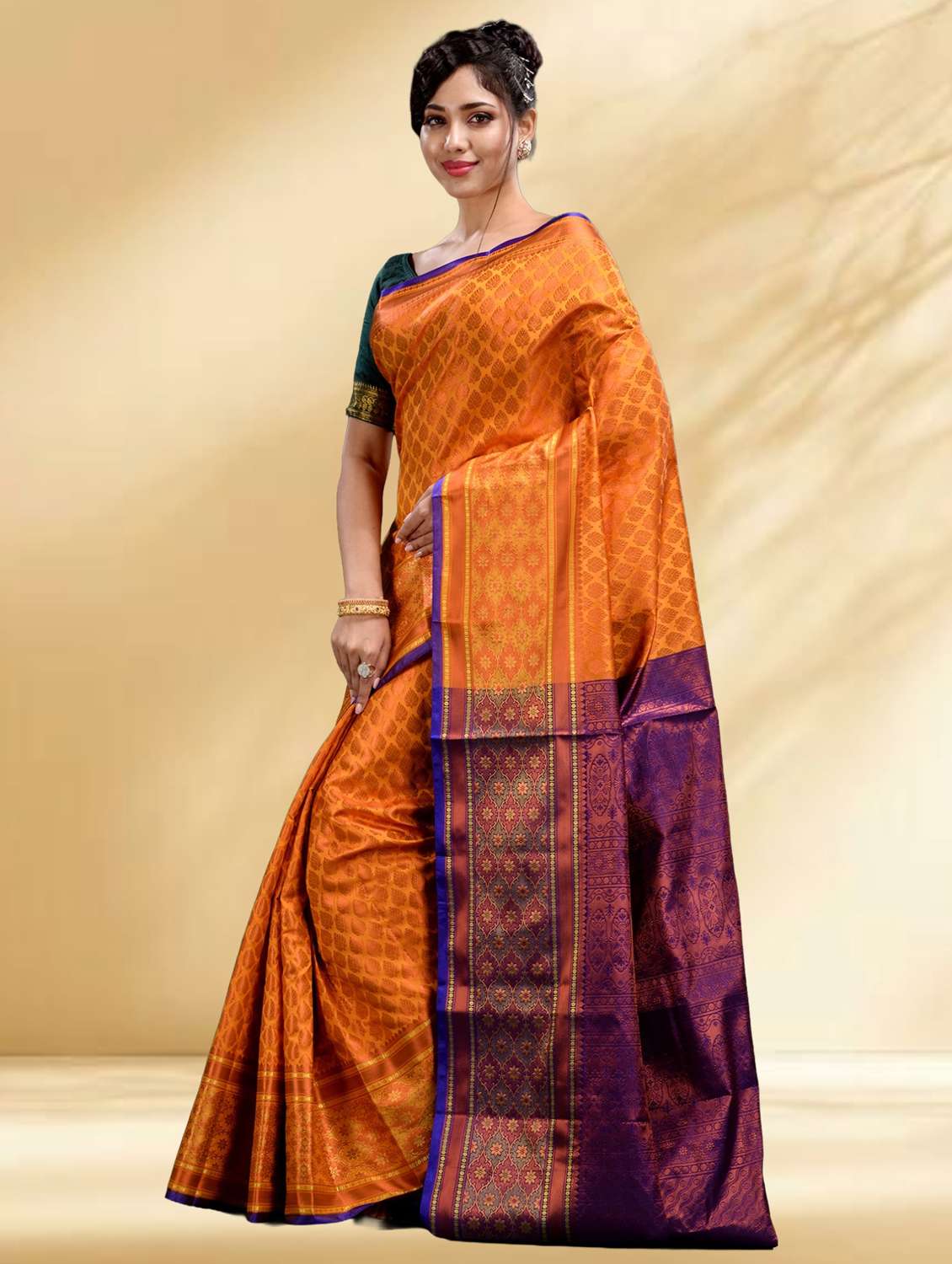 women self design kanjivaram saree with blouse - 22079344 - Standard Image - 2