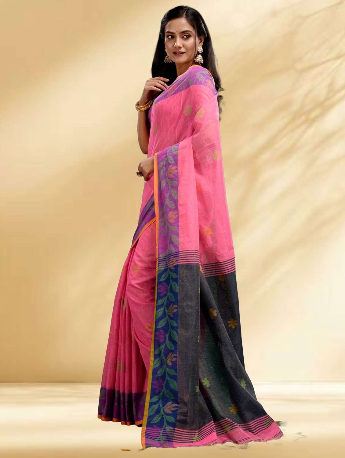 women self design handloom saree with blouse - 22079346 - Standard Image - 2