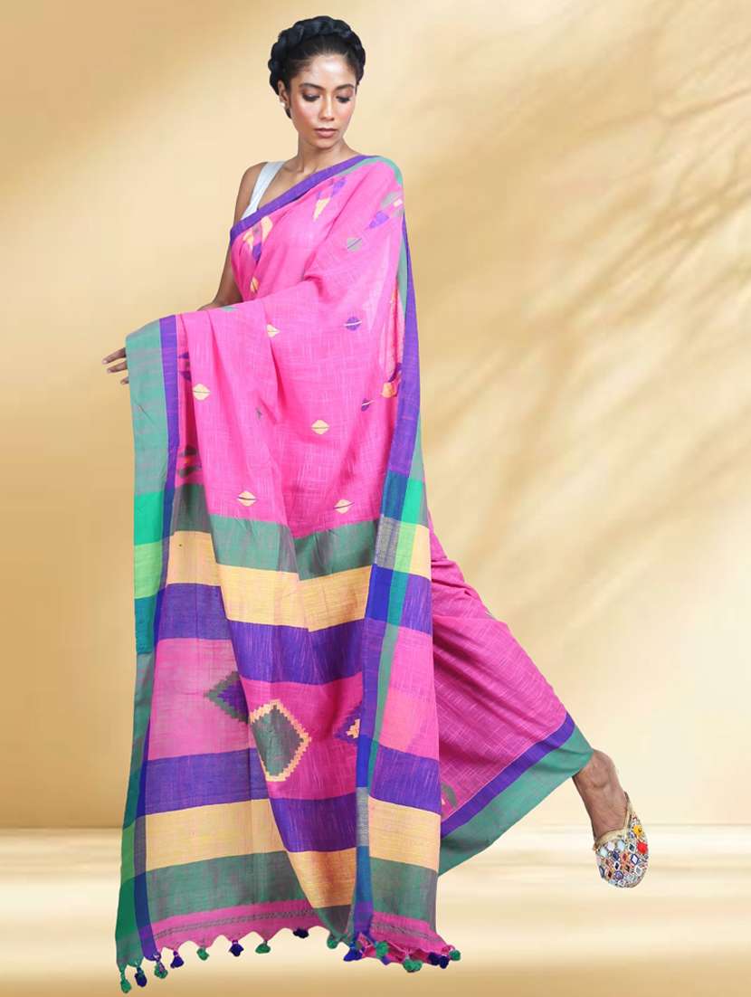 women self design handloom saree with blouse - 22079362 -  Standard Image - 2