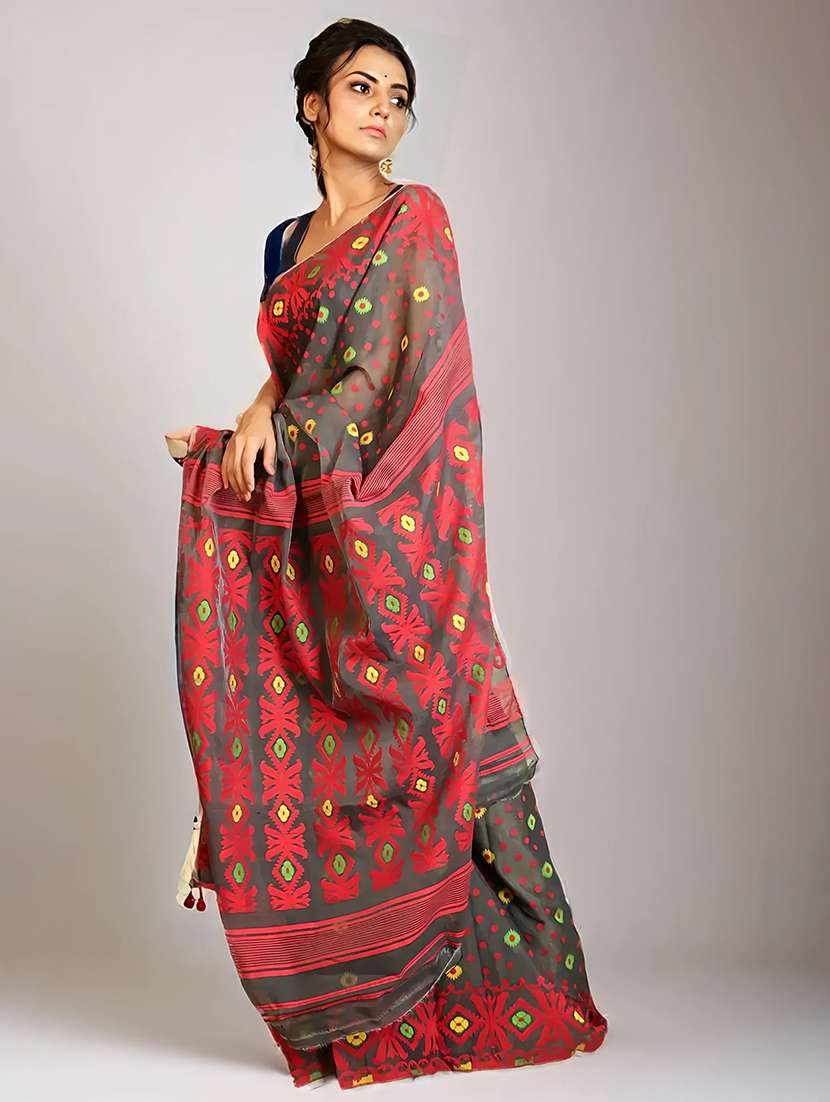 women self design jamdani saree - 22079371 -  Standard Image - 2