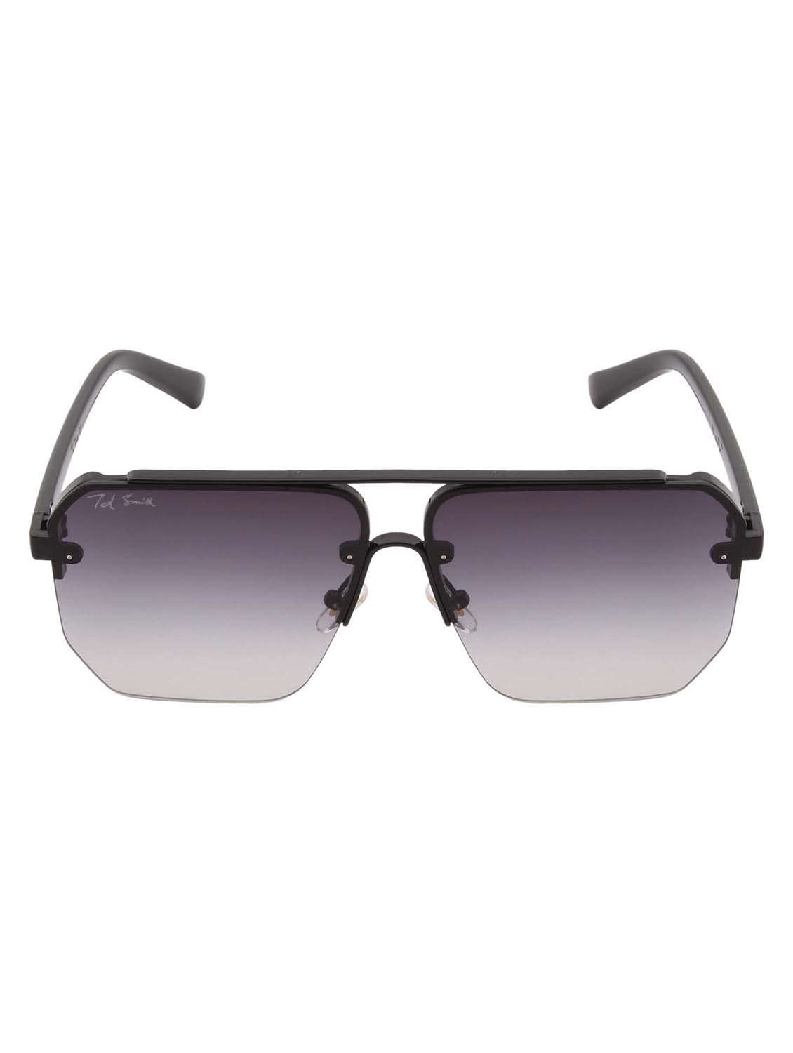 ted smith eyewear unisex | half rim aviator stylish sunglasses | uv protected | for men and women - 22079423 - Standard Image - 2