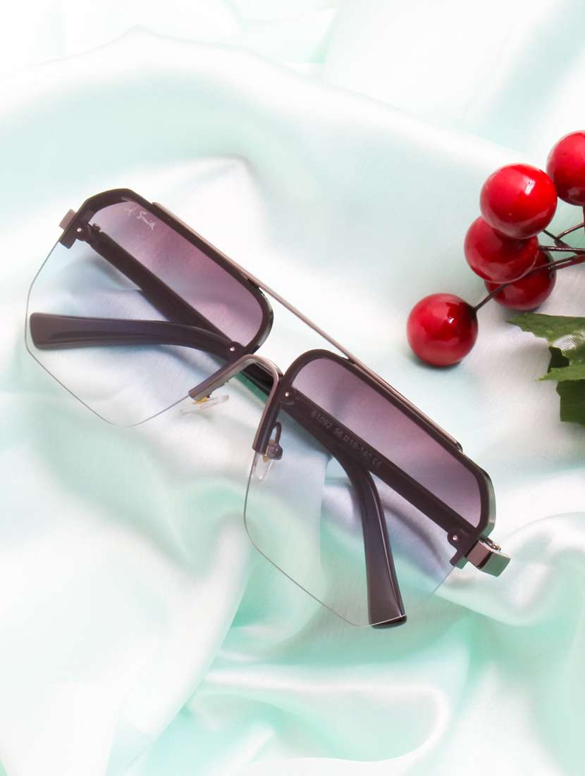 ted smith eyewear unisex |  half rim aviator stylish sunglasses |  uv protected | for men and women - 22079424 -  Zoom Image - 0