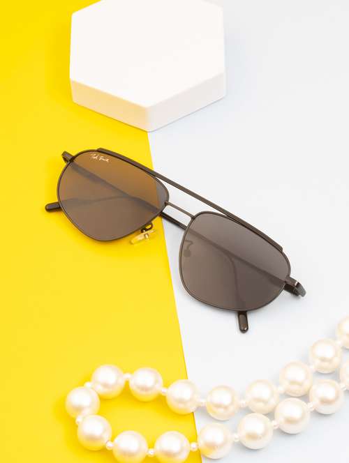 ted smith eyewear unisex |  full rim aviator stylish sunglasses |  uv protected | for men and women - 22079429 -  Standard Image - 0