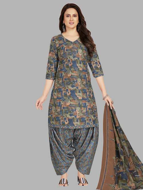 women printed unstitched salwar suit set - 22079473 -  Standard Image - 0
