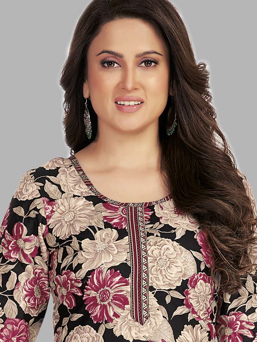 women floral printed unstitched salwar suit set - 22079478 - Standard Image - 2