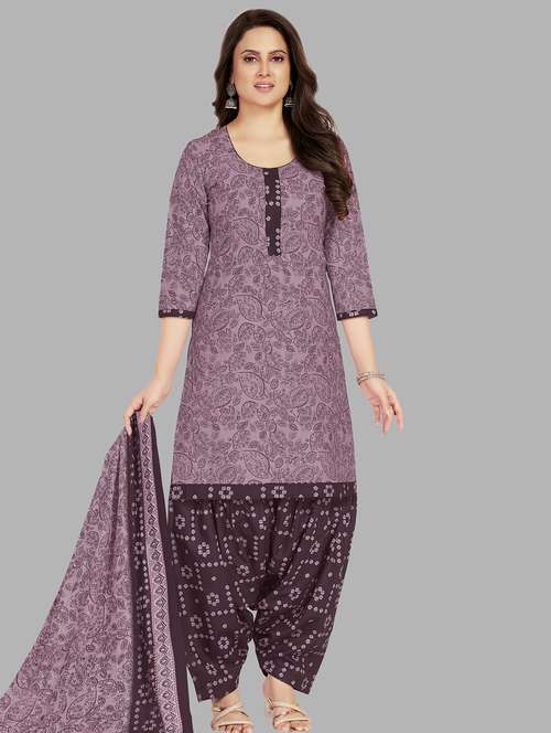 women printed unstitched salwar suit set - 22079480 - Standard Image - 0