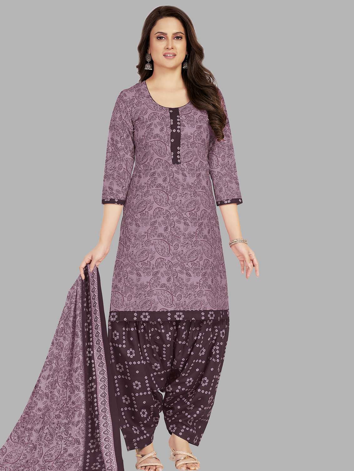 women printed unstitched salwar suit set - 22079480 - Zoom Image - 0