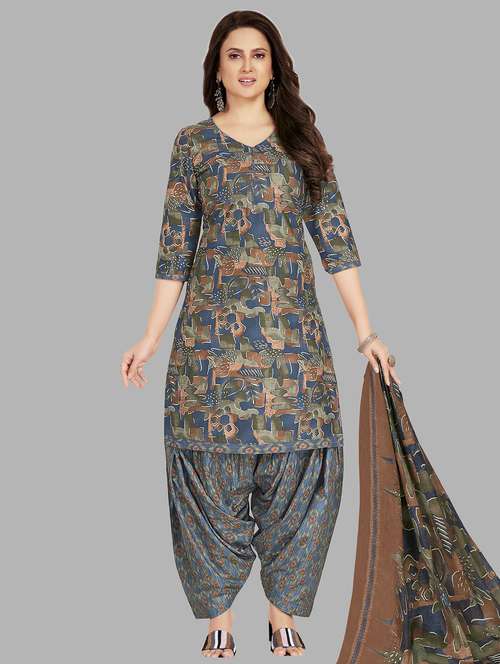women printed unstitched salwar suit set - 22079503 - Standard Image - 0