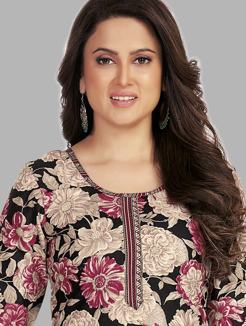 women floral printed unstitched salwar suit set - 22079508 -  Standard Image - 2