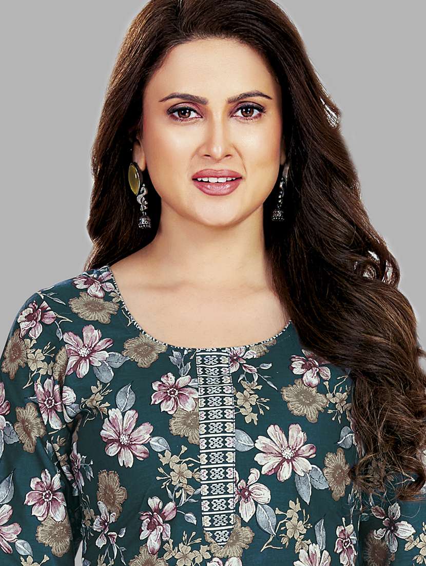 women floral printed unstitched salwar suit set - 22079509 -  Standard Image - 2