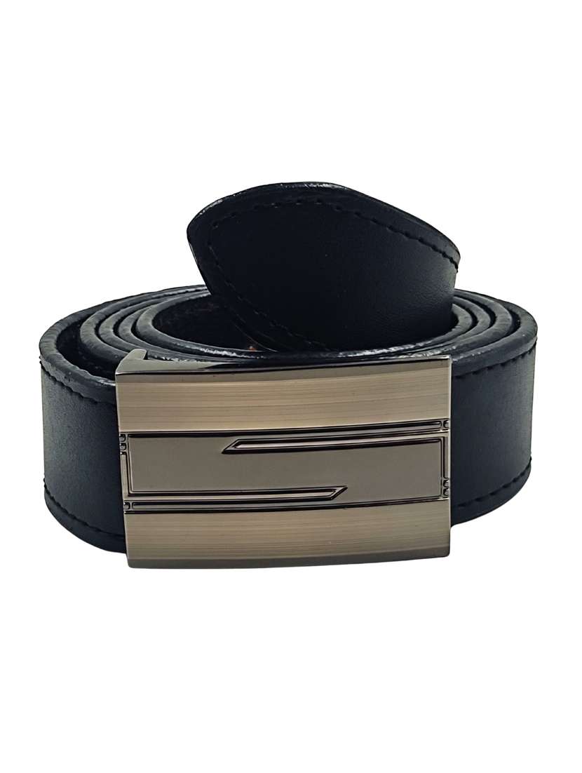 men's black formal leather belt