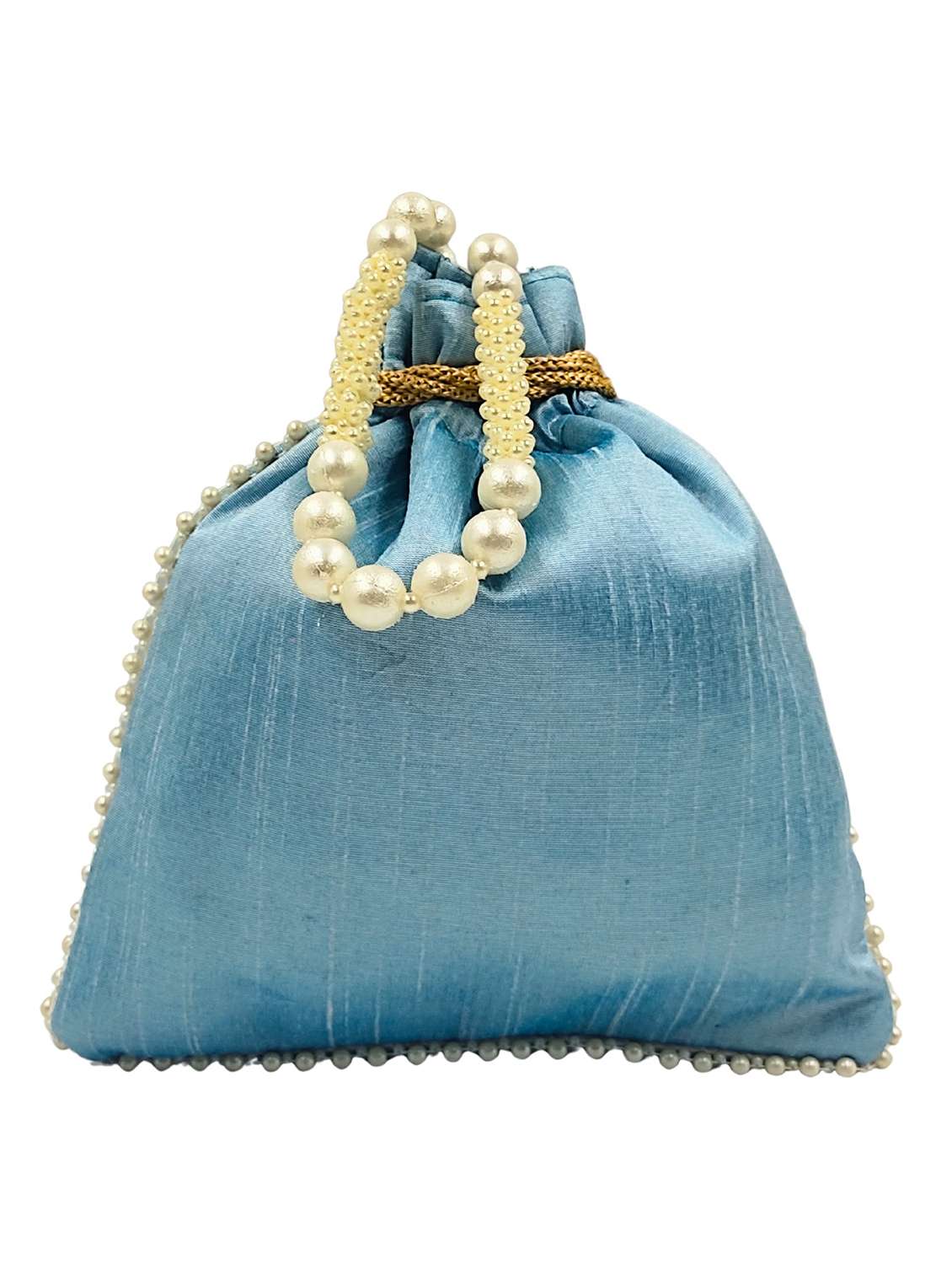 women embroidered potli bag with drawstring - 22079544 - Standard Image - 2