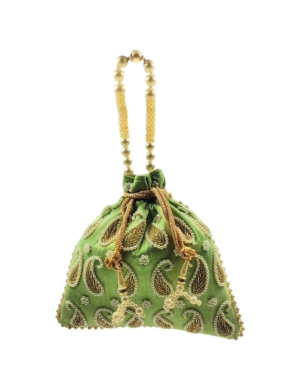 women embroidered potli bag with drawstring
