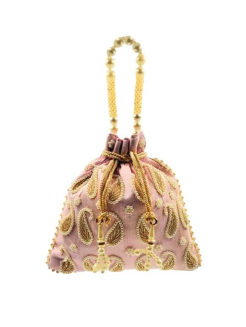 women embroidered potli bag with drawstring - 22079546 -  Standard Image - 0