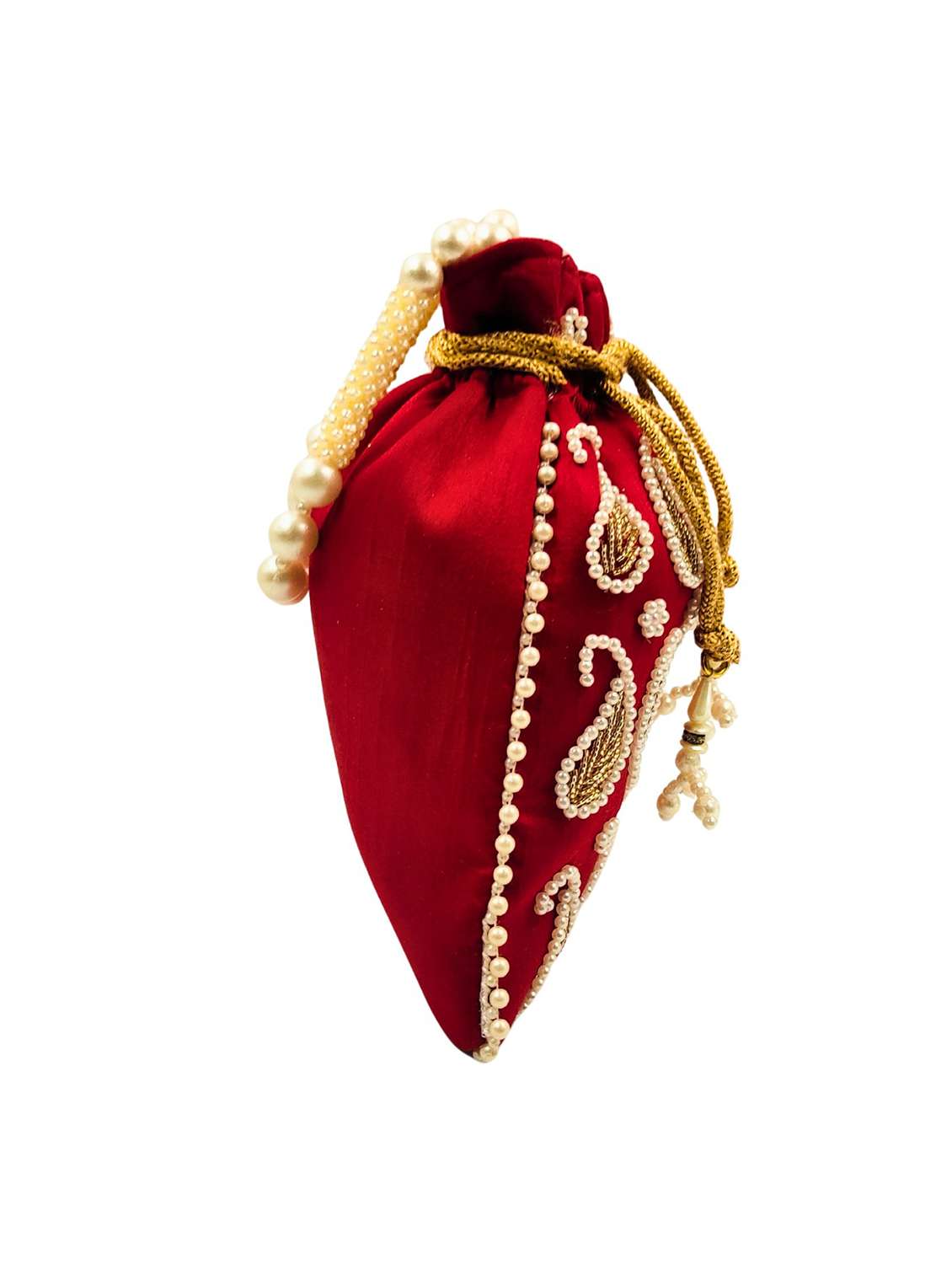women embroidered potli bag with drawstring - 22079547 - Standard Image - 2