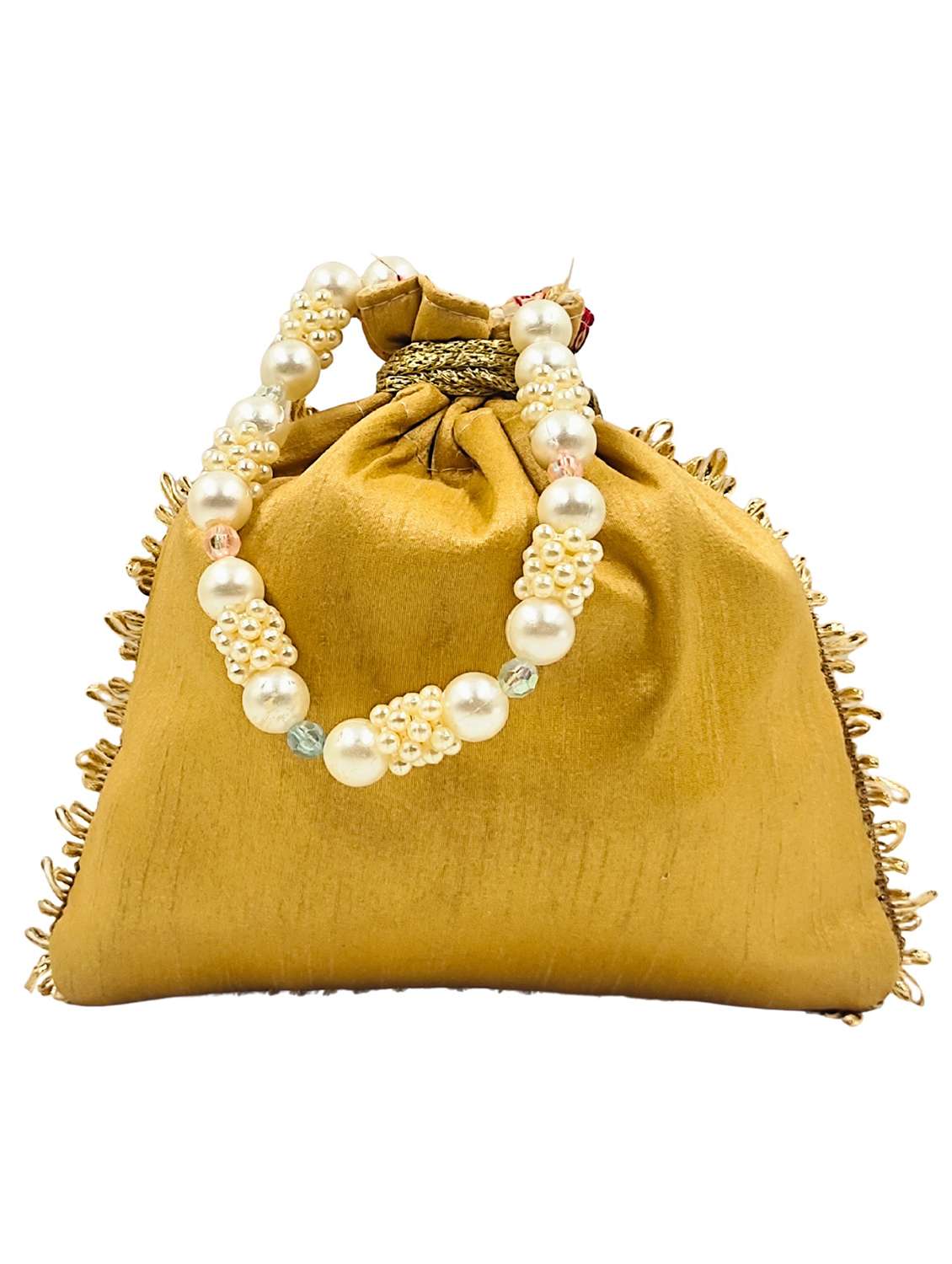 women embroidered potli bag with drawstring - 22079548 - Standard Image - 2