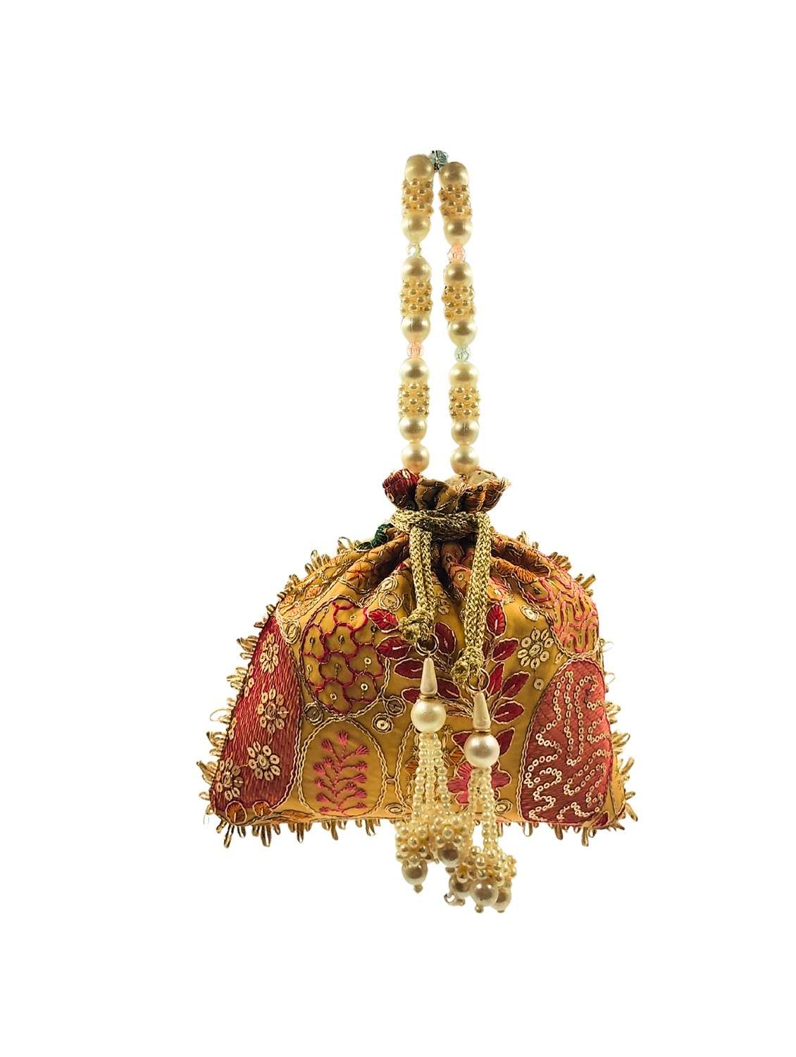 women embroidered potli bag with drawstring - 22079550 -  Zoom Image - 0