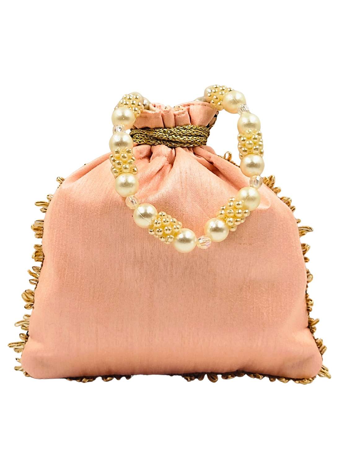 women embroidered potli bag with drawstring - 22079550 - Standard Image - 2