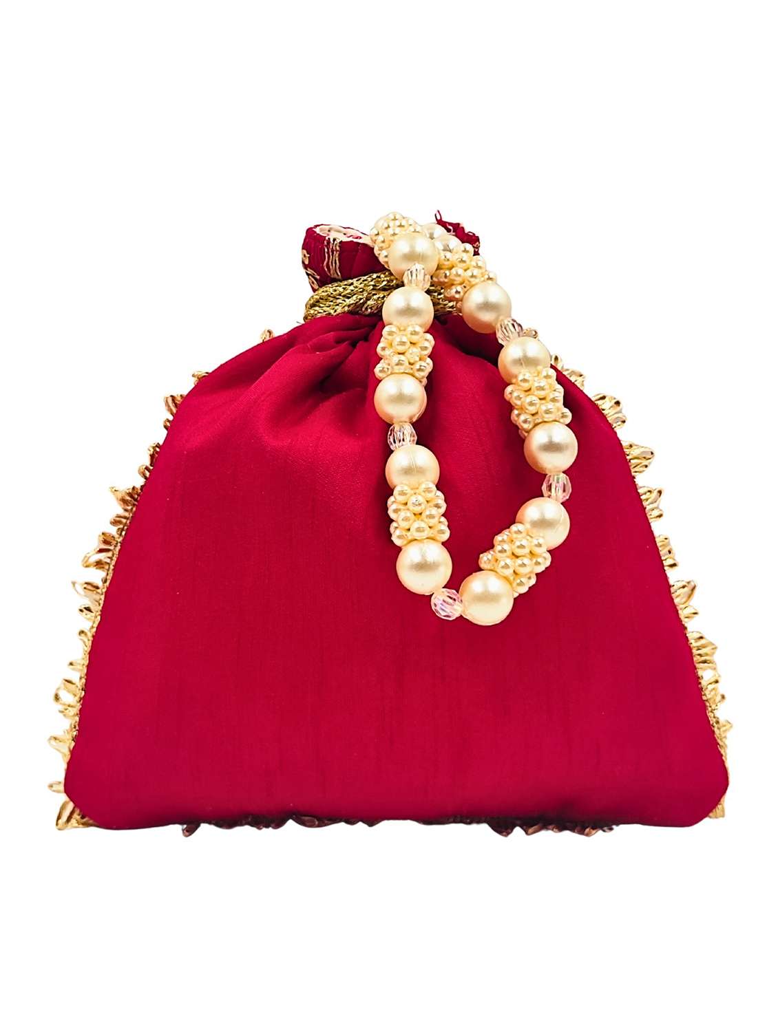 women embroidered potli bag with drawstring - 22079551 - Standard Image - 2