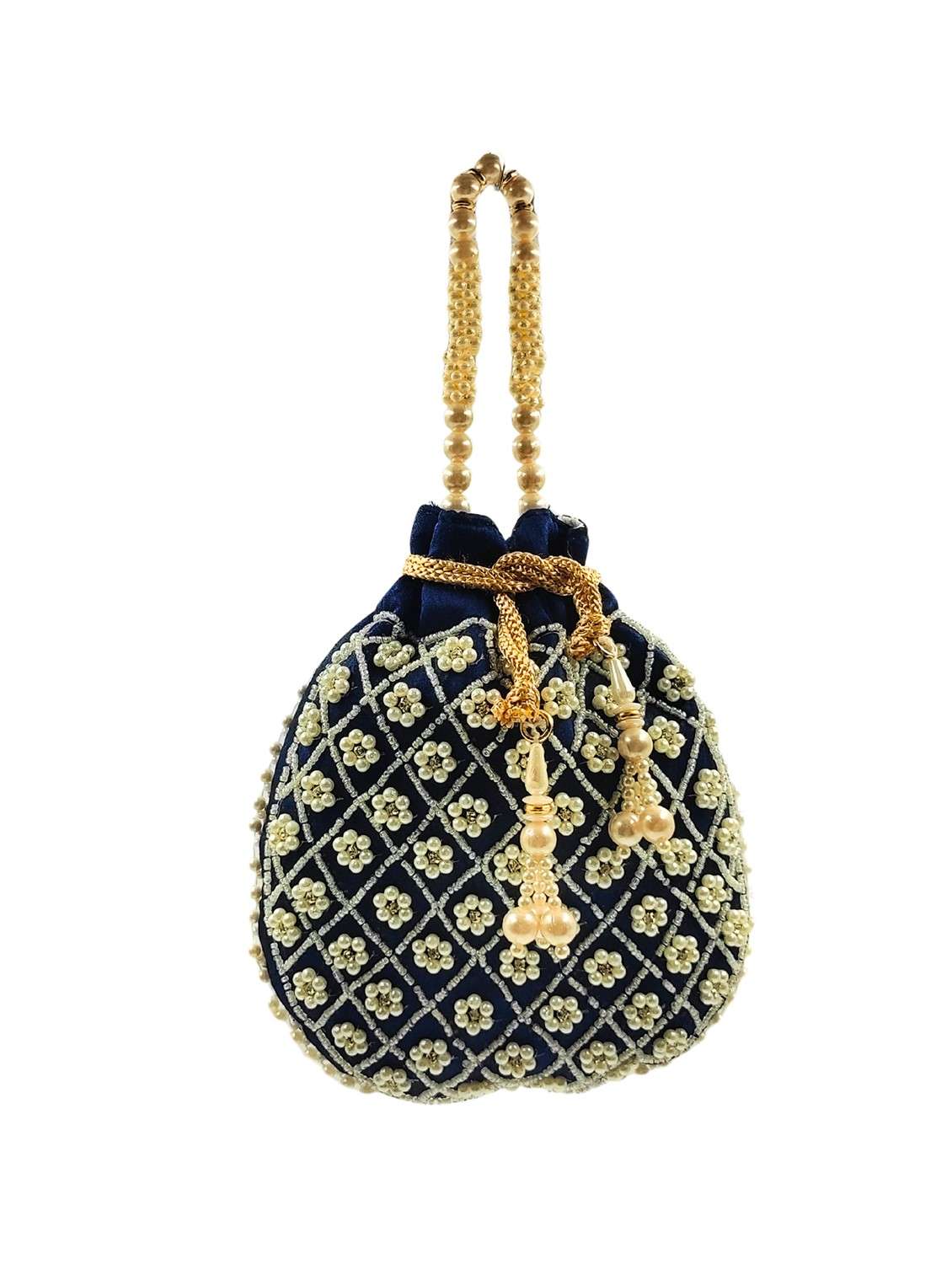 women embroidered potli bag with drawstring - 22079554 - Zoom Image - 0