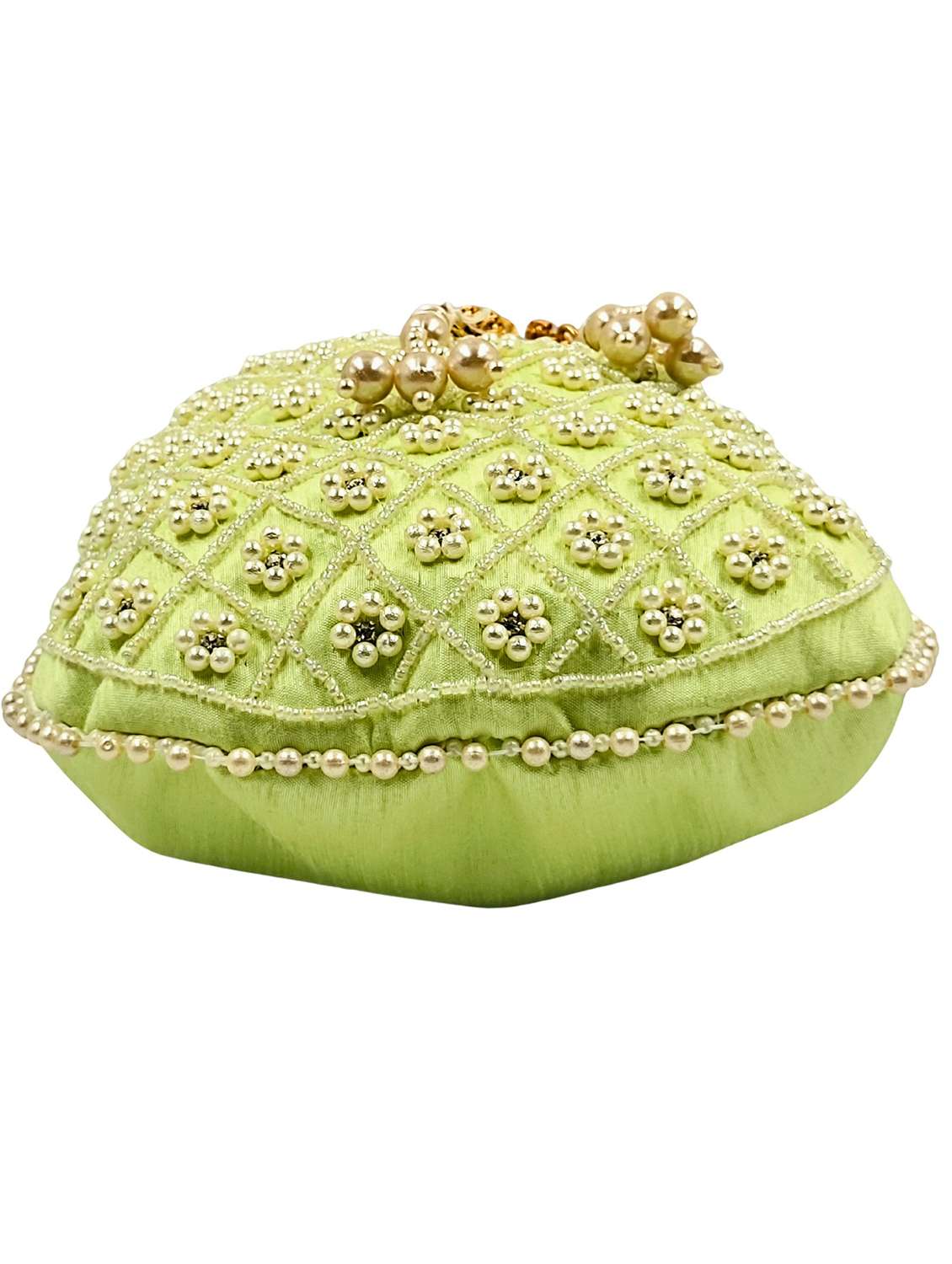 women embroidered potli bag with drawstring - 22079555 - Standard Image - 2