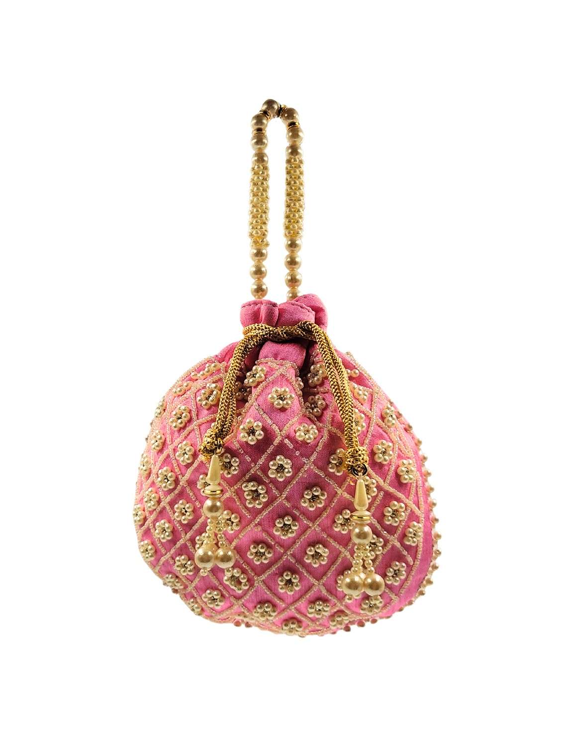 women embroidered potli bag with drawstring