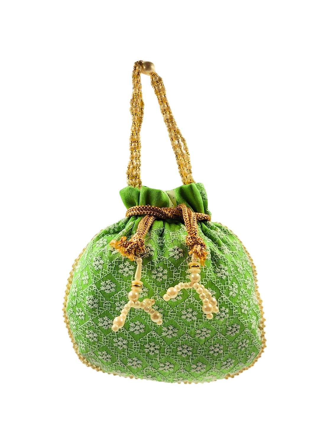 women embroidered potli bag with drawstring