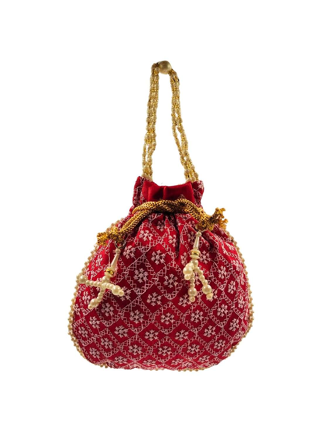 women embroidered potli bag with drawstring - 22079561 - Zoom Image - 0
