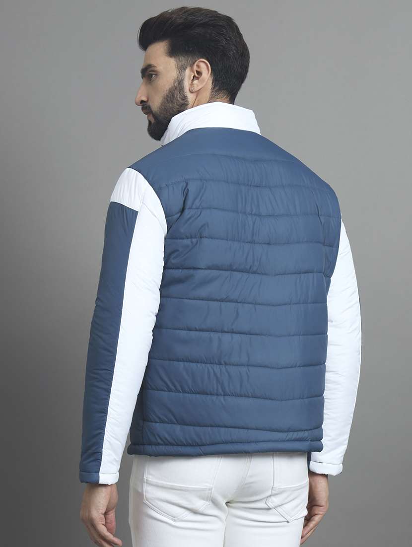 men color block long sleeve puffer jacket - 22079573 -  Standard Image - 2