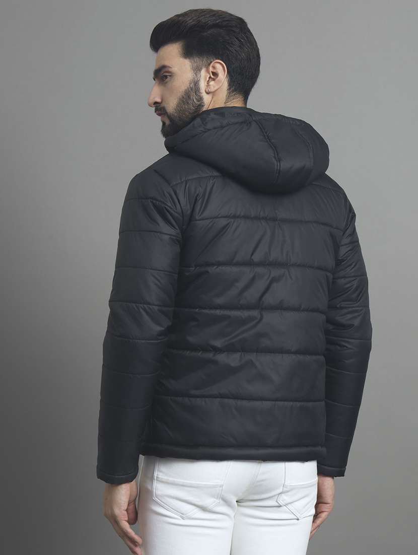 men solid long sleeve hooded puffer jacket - 22079577 -  Standard Image - 2