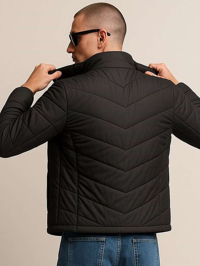 men solid long sleeve puffer jacket - 22079596 -  Standard Image - 2