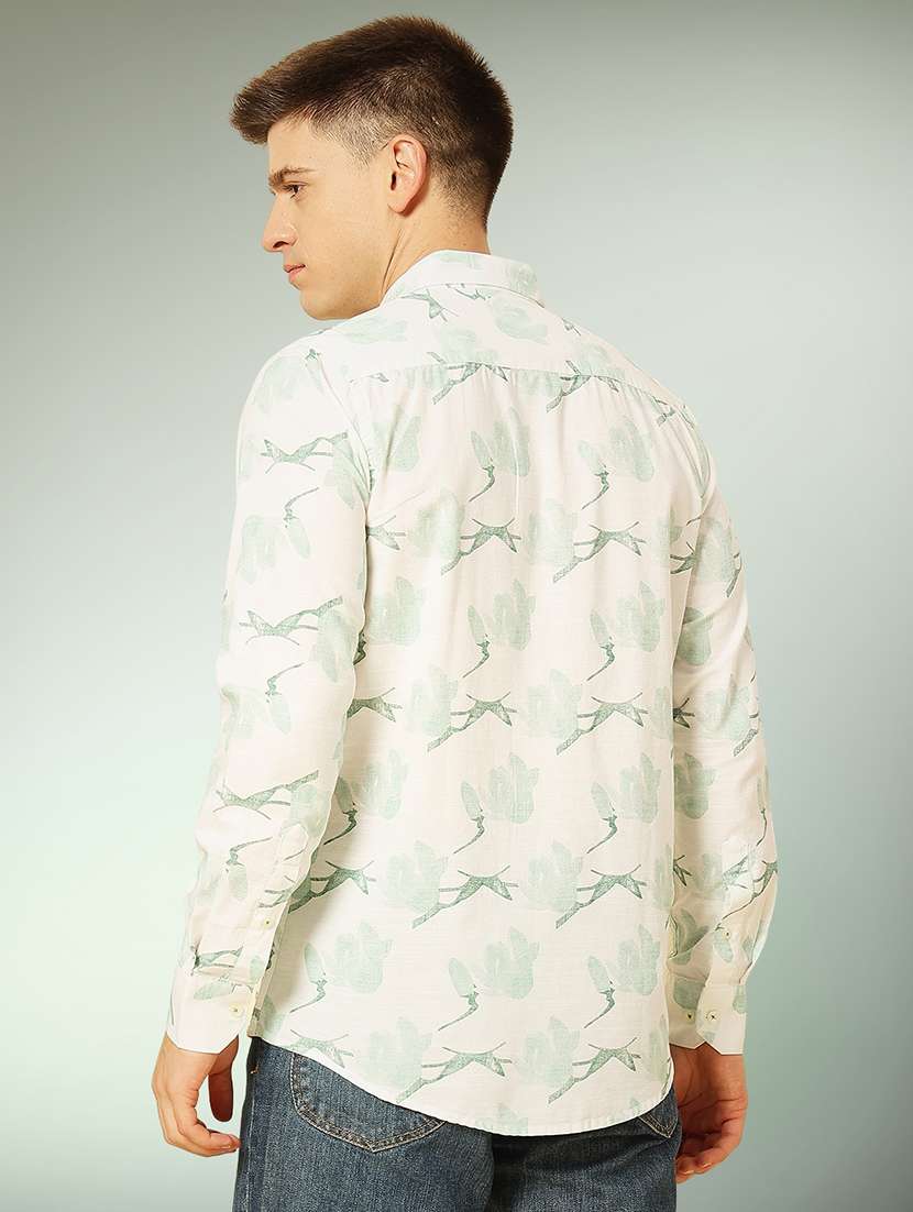 green cotton casual shirt - 22079653 -  Standard Image - 2