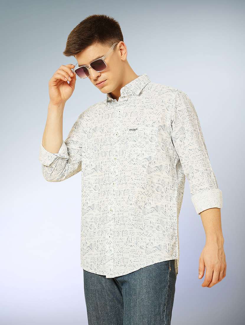 blue cotton casual shirt